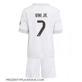 Stroje piłkarskie Real Madrid Vinicius Junior #7 Koszulka Podstawowej dla dzieci 2025-26 Krótki Rękaw (+ szorty)